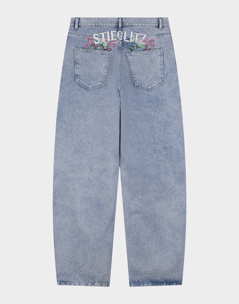 Stieglitz - Benito Jeans - Barrel fit met borduursel - Valt Groot