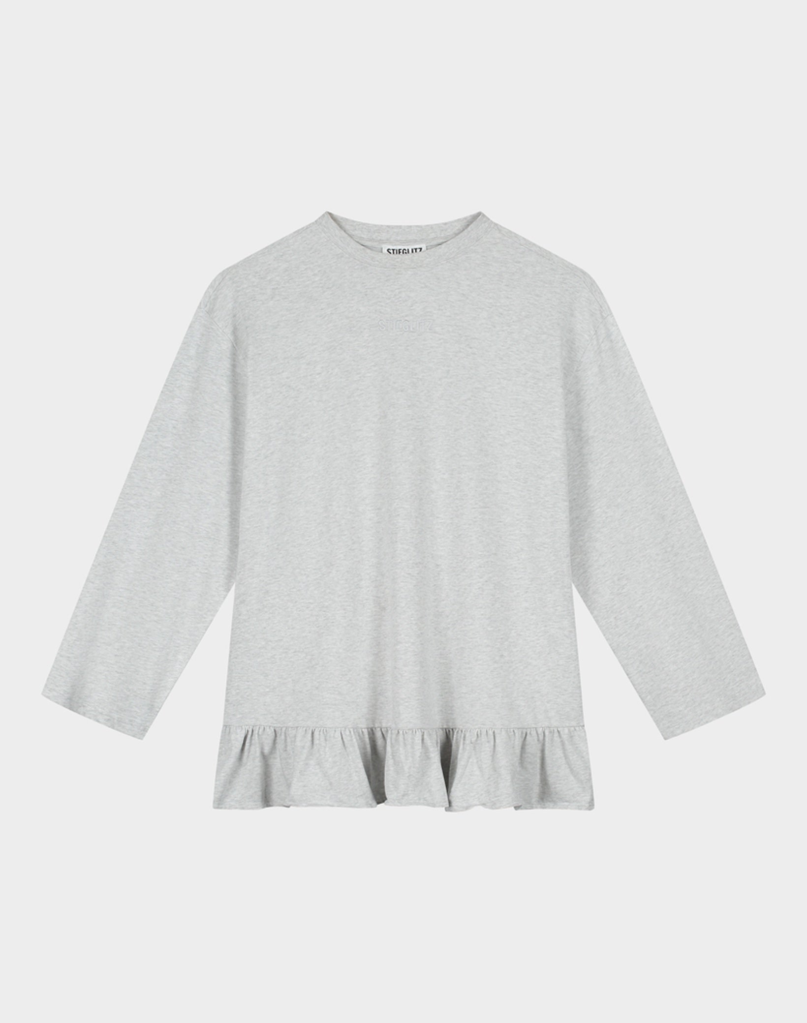 Stieglitz Brisa Skate Longsleeve met Ruffle - Grijs - Valt heel groot