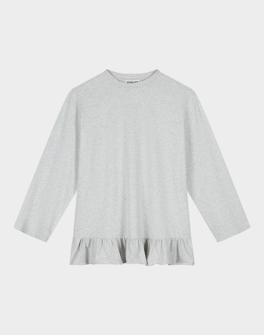 Stieglitz Brisa Skate Longsleeve met Ruffle - Grijs - Valt heel groot