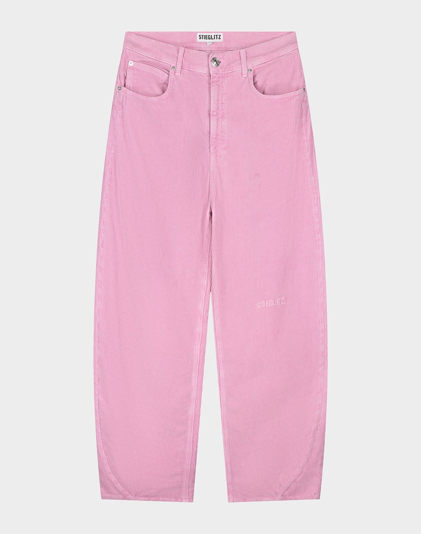 Stieglitz - Mimi Rib Broek - Barrel fit Roze - Valt Groot