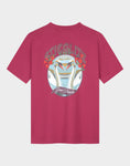 Load image into Gallery viewer, Stieglitz Renzo Oversized T-shirt - met Zwanenprint - Rood - Valt heel ruim
