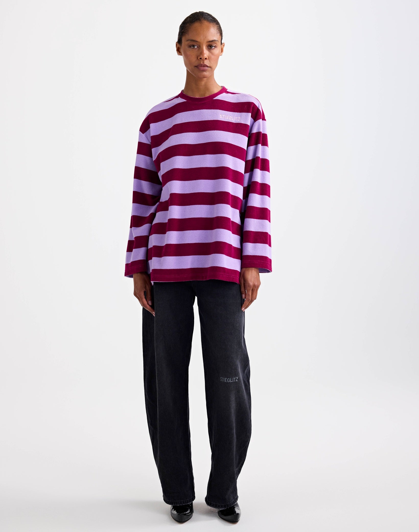 Stieglitz Sellie Terry Skate Longsleeve Roze/ Paars - Valt heel ruim