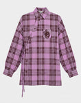 Load image into Gallery viewer, PRE ORDER - 
Stieglitz Zita Wrap Geruite Blouse Roze - Valt groot
