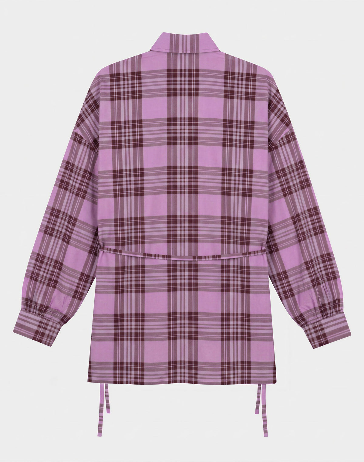 PRE ORDER - 
Stieglitz Zita Wrap Geruite Blouse Roze - Valt groot