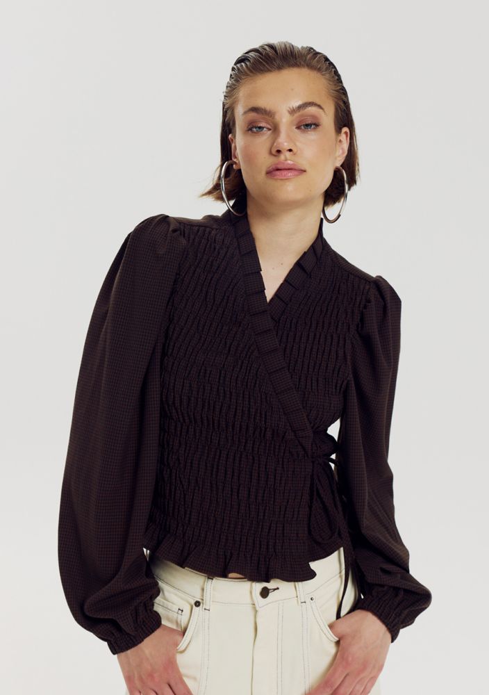 Harper and Yve Debby Overslag Blouse Bruin