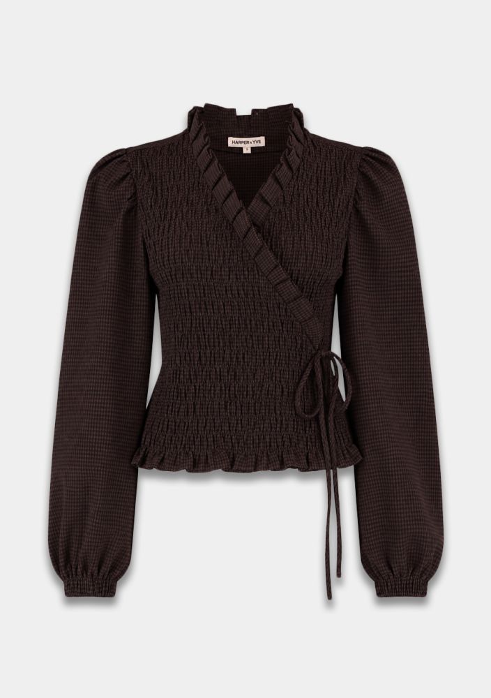 Harper and Yve Debby Overslag Blouse Bruin
