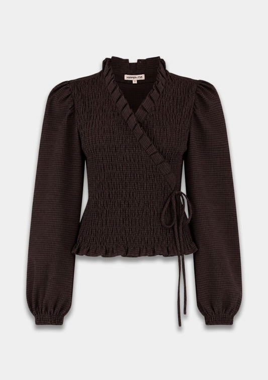 Harper and Yve Debby Overslag Blouse Bruin