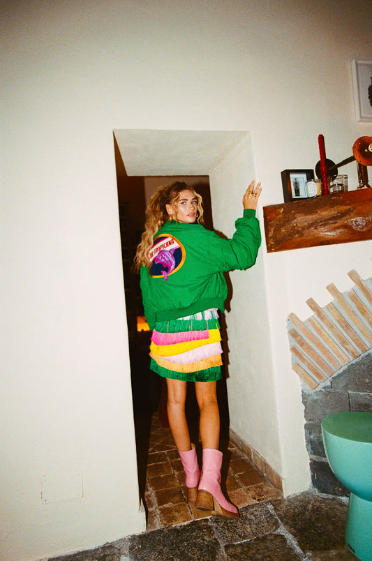 Harper & Yve X Tessa van Montfoort Tessa bomber jas groen