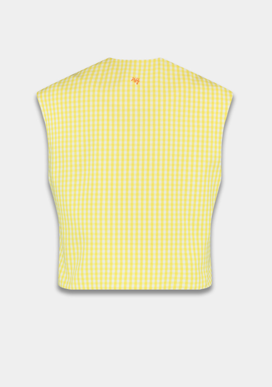 Harper and Yve X Tessa van Montfoort gilet Charlie geel