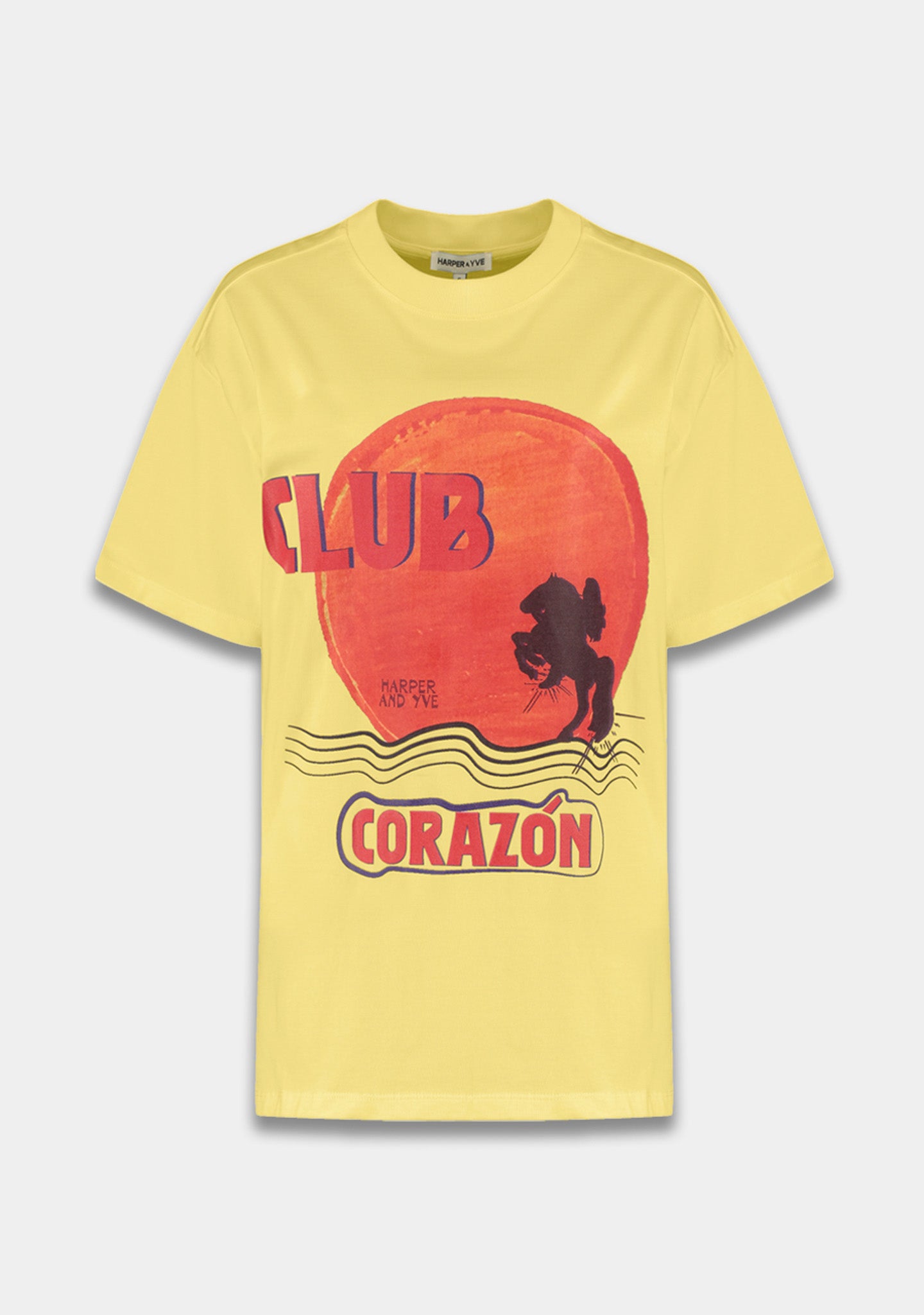 Harper & Yve Club Corazon Tshirt geel