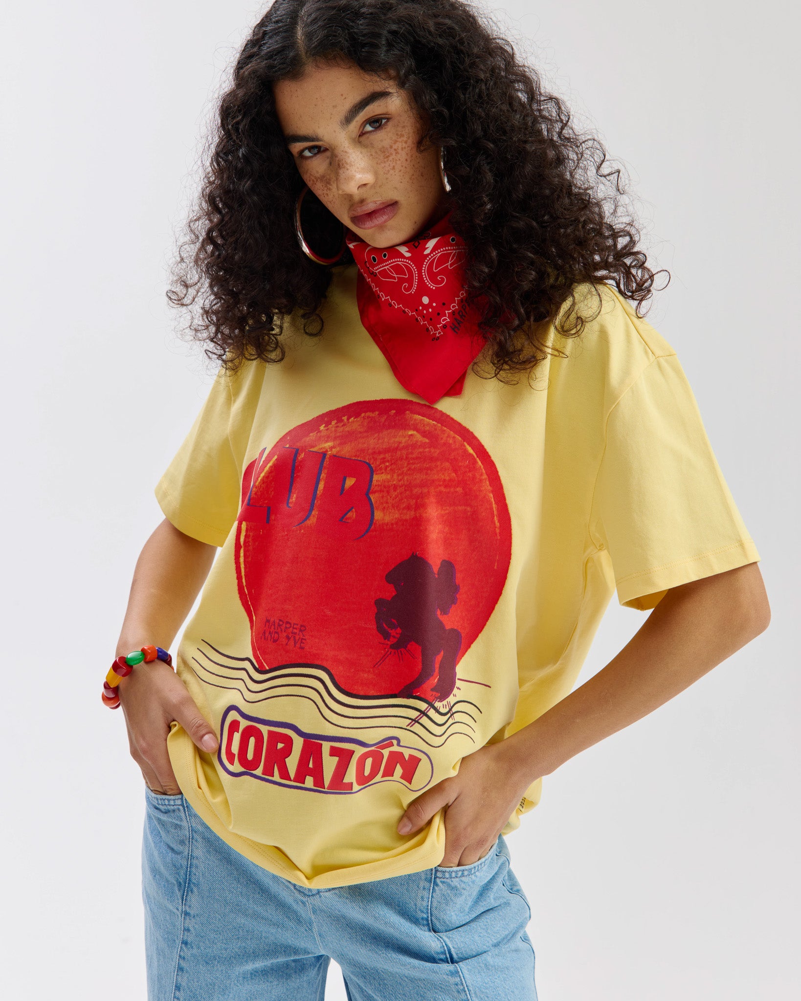 Harper & Yve Club Corazon Tshirt geel