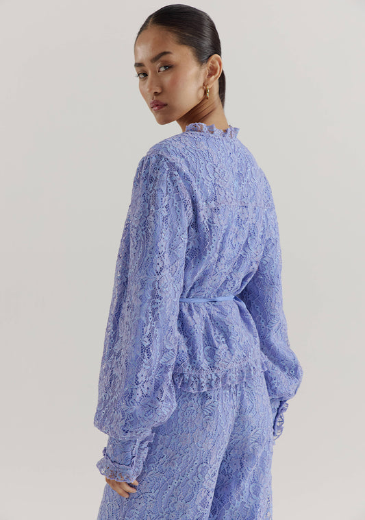 Harper and Yve Coby Kanten Blouse lichtblauw