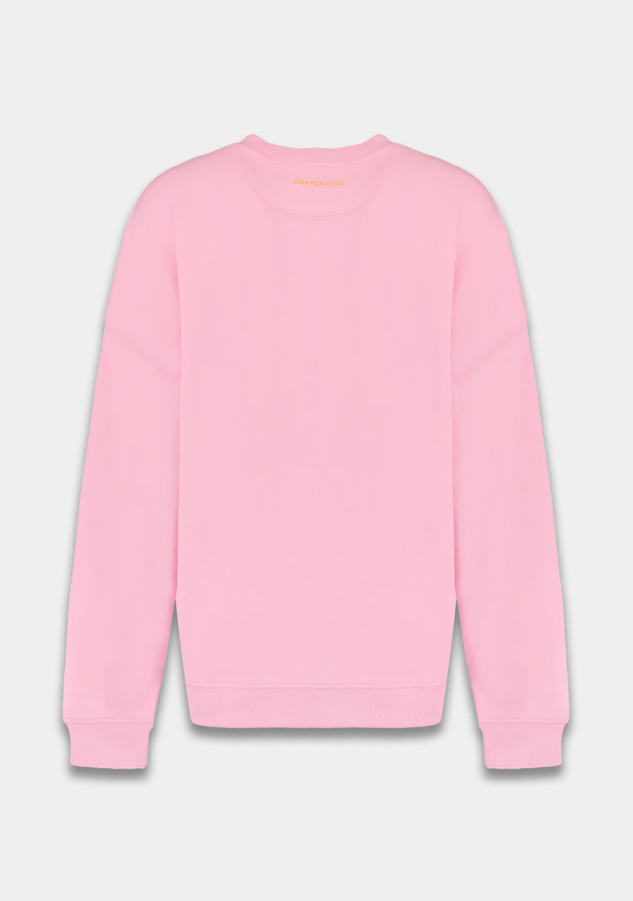 Harper & Yve X Tessa van Montfoort roze trui Dolphin
