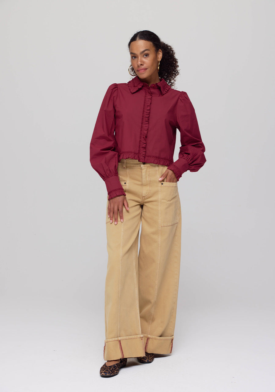 Harper and Yve Ellie Blouse Burgundy