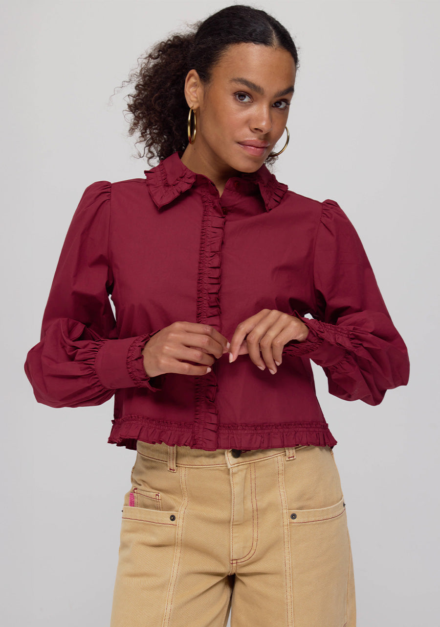 Harper and Yve Ellie Blouse Burgundy