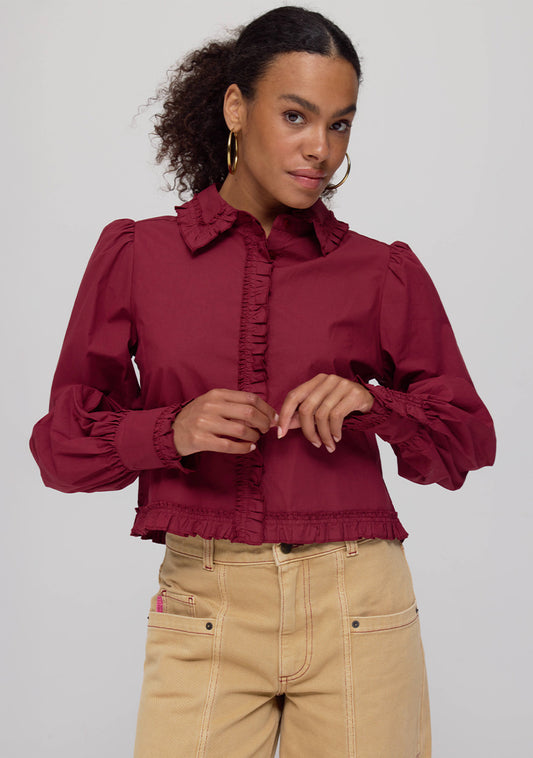 Harper and Yve Ellie Blouse Burgundy