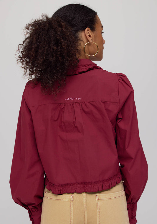 Harper and Yve Ellie Blouse Burgundy