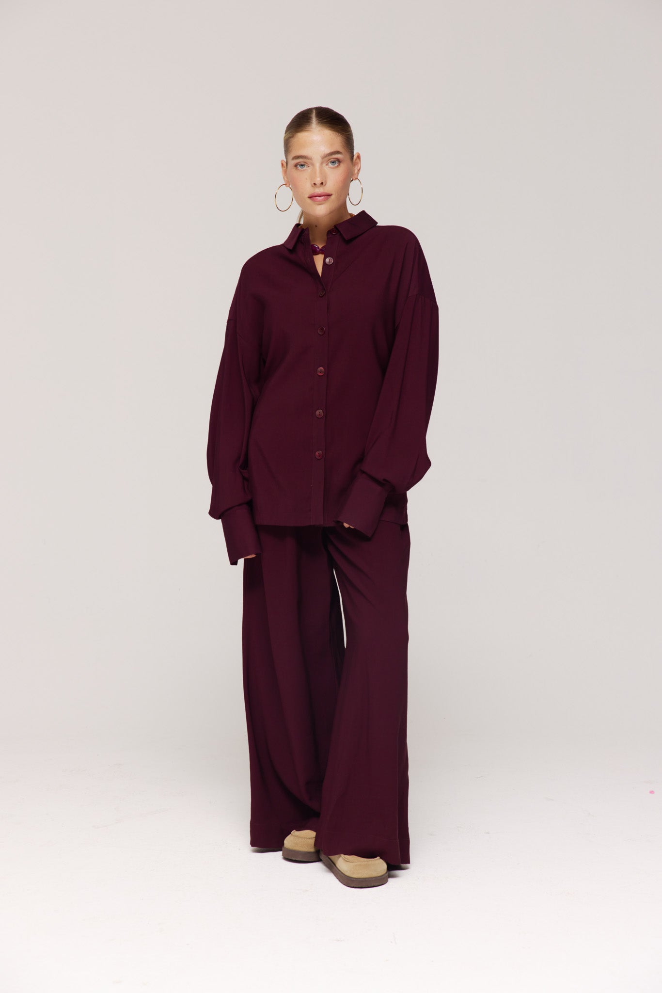 Harper and Yve - Meike broek wide leg dark fudge