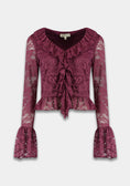 Load image into Gallery viewer, Harper and Yve Jaden Lace Longsleeve Blouse Cassis

