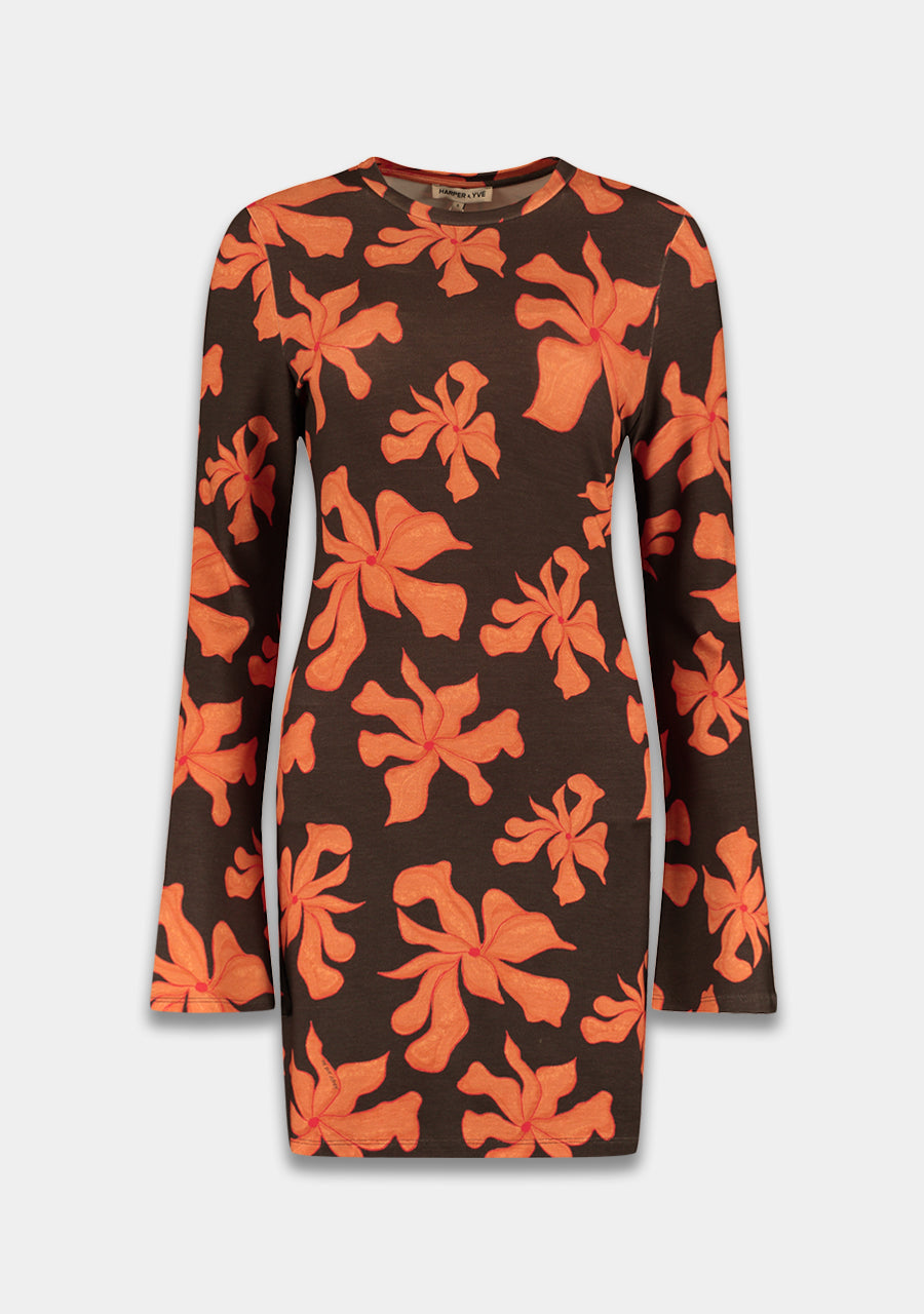 Harper and Yve Jolie Jurk - WILD FLOWER ORANGE
