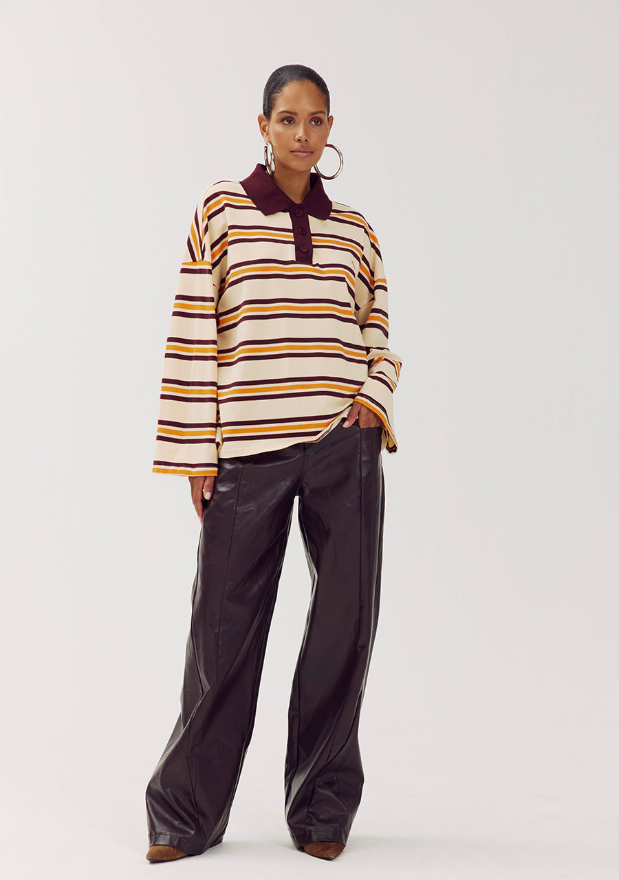 Harper & Yve Pollie Gestreepte Longsleeve Paprika Stripe