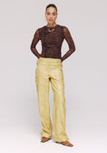 Load image into Gallery viewer, Harper and Yve - Sally Faux Leather Broek Yellow Mellow
