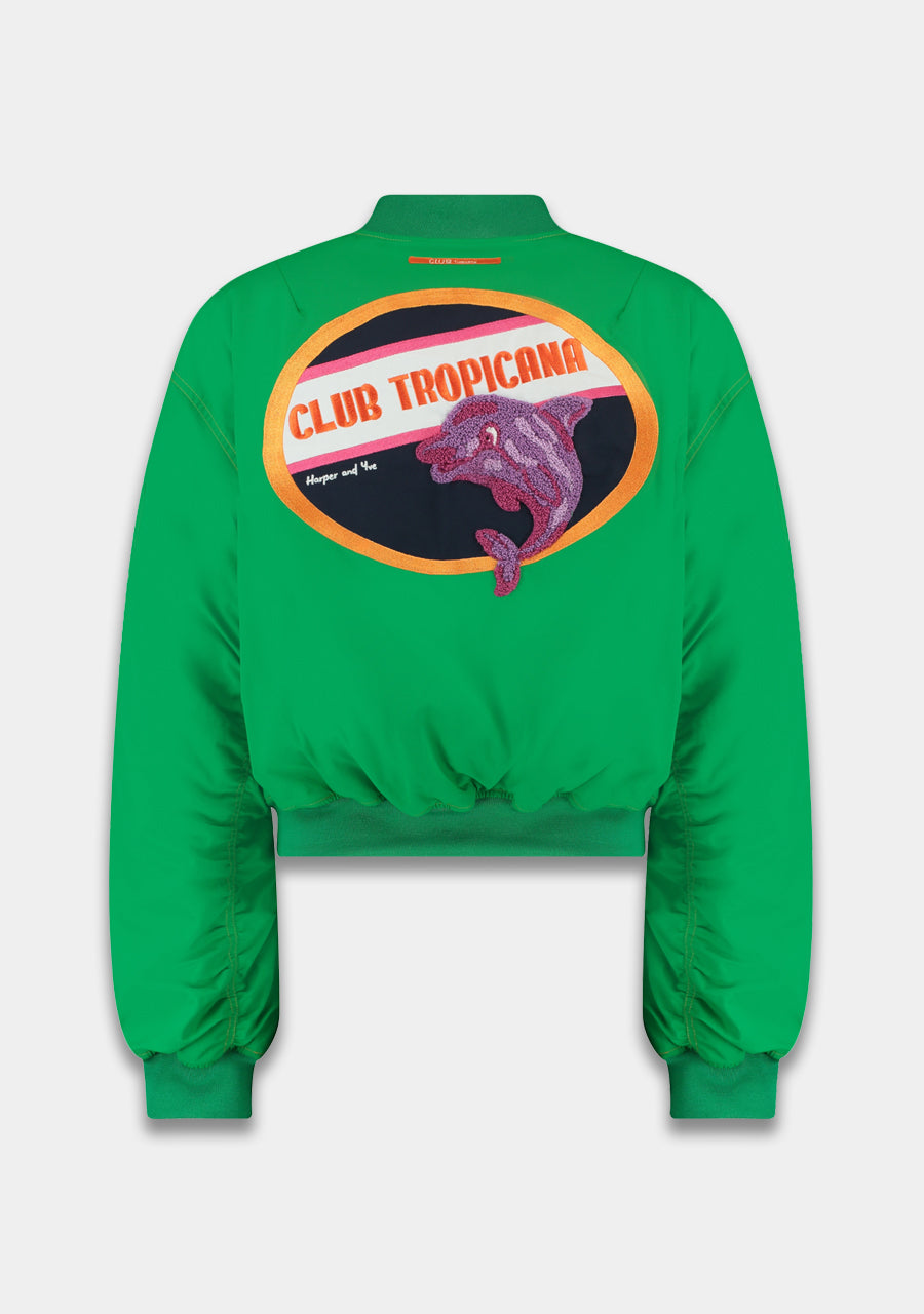 Harper & Yve X Tessa van Montfoort Tessa bomber jas groen