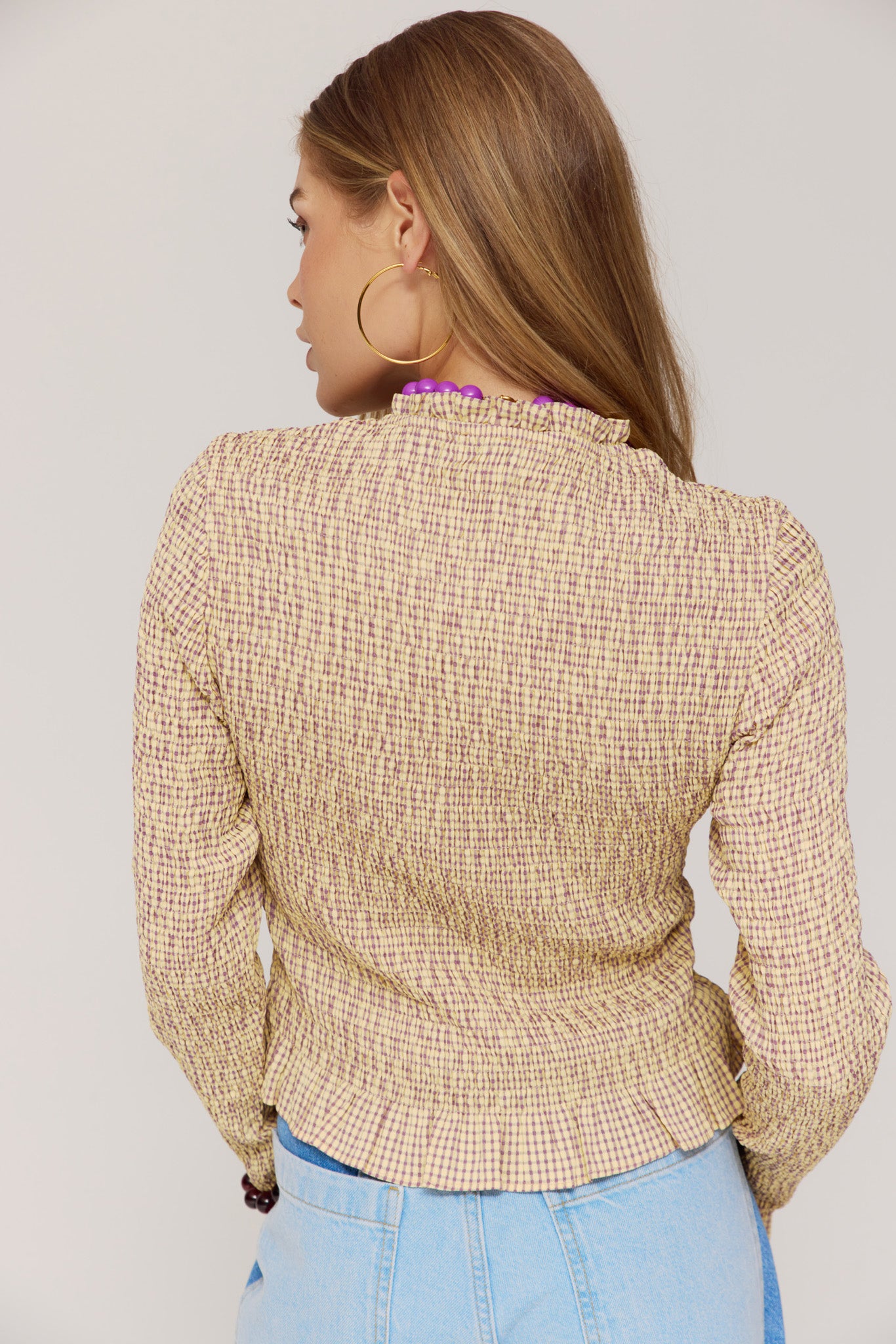 Harper and Yve Veerle Smock Longsleeve ruit