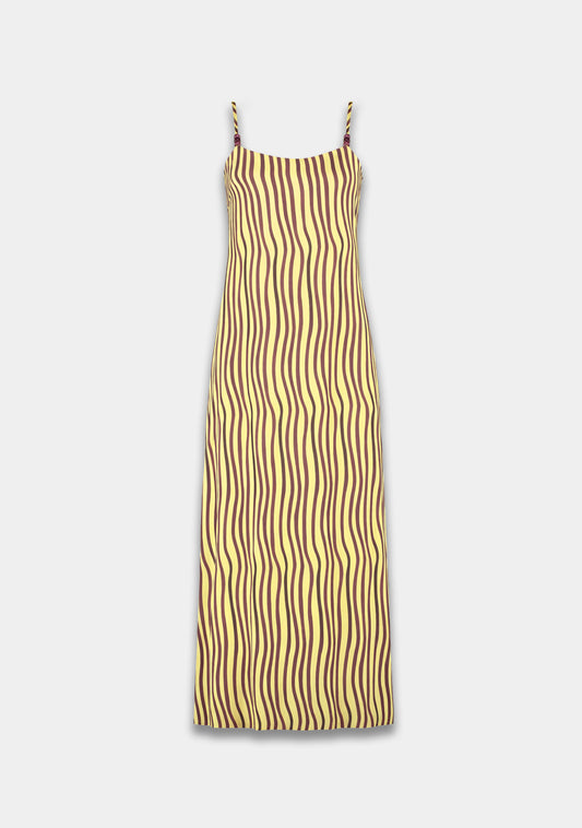 Harper and Yve Vivien Jurk - Sassy Stripe Geel