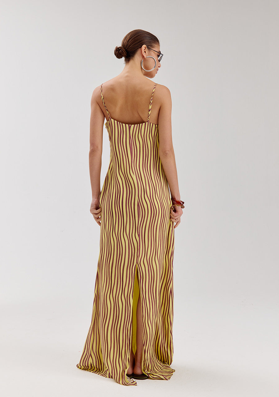 Harper and Yve Vivien Jurk - Sassy Stripe Geel