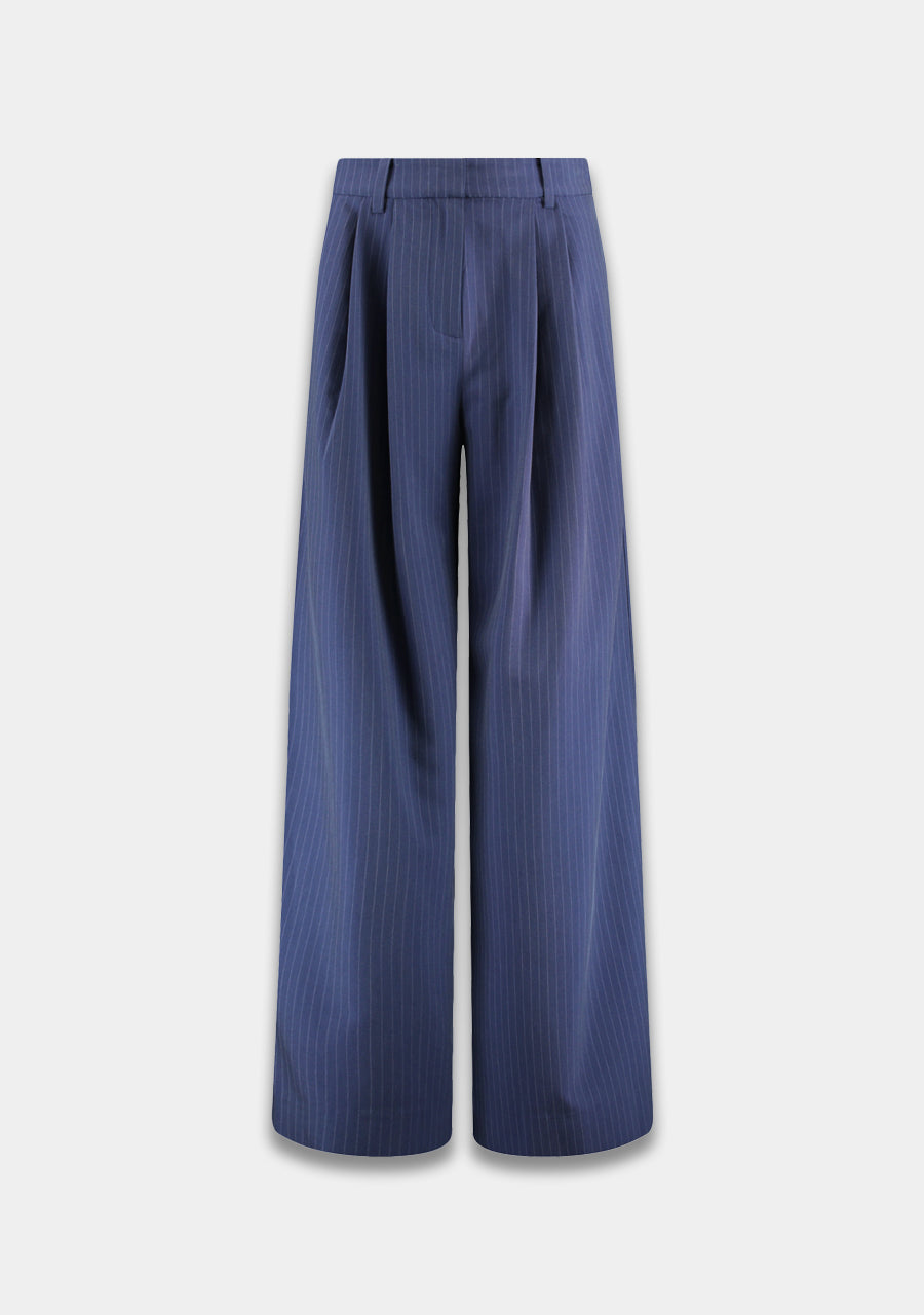 Harper and Yve - Mason Pinstripe Broek Donkerblauw