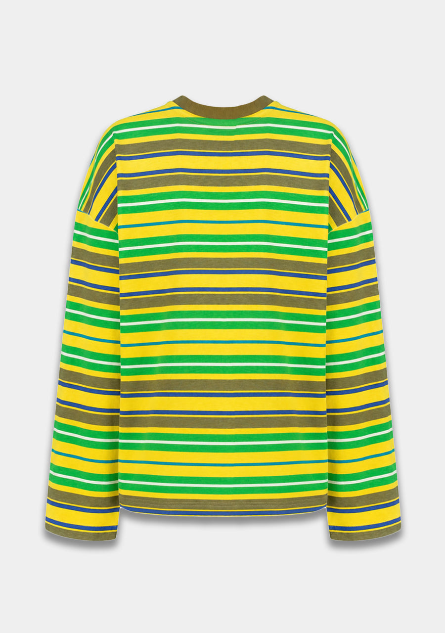 Harper & Yve Tessa Gestreepte Longsleeve Geel Groen