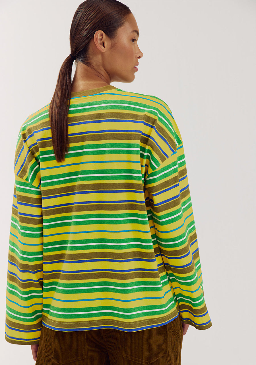 Harper & Yve Tessa Gestreepte Longsleeve Geel Groen