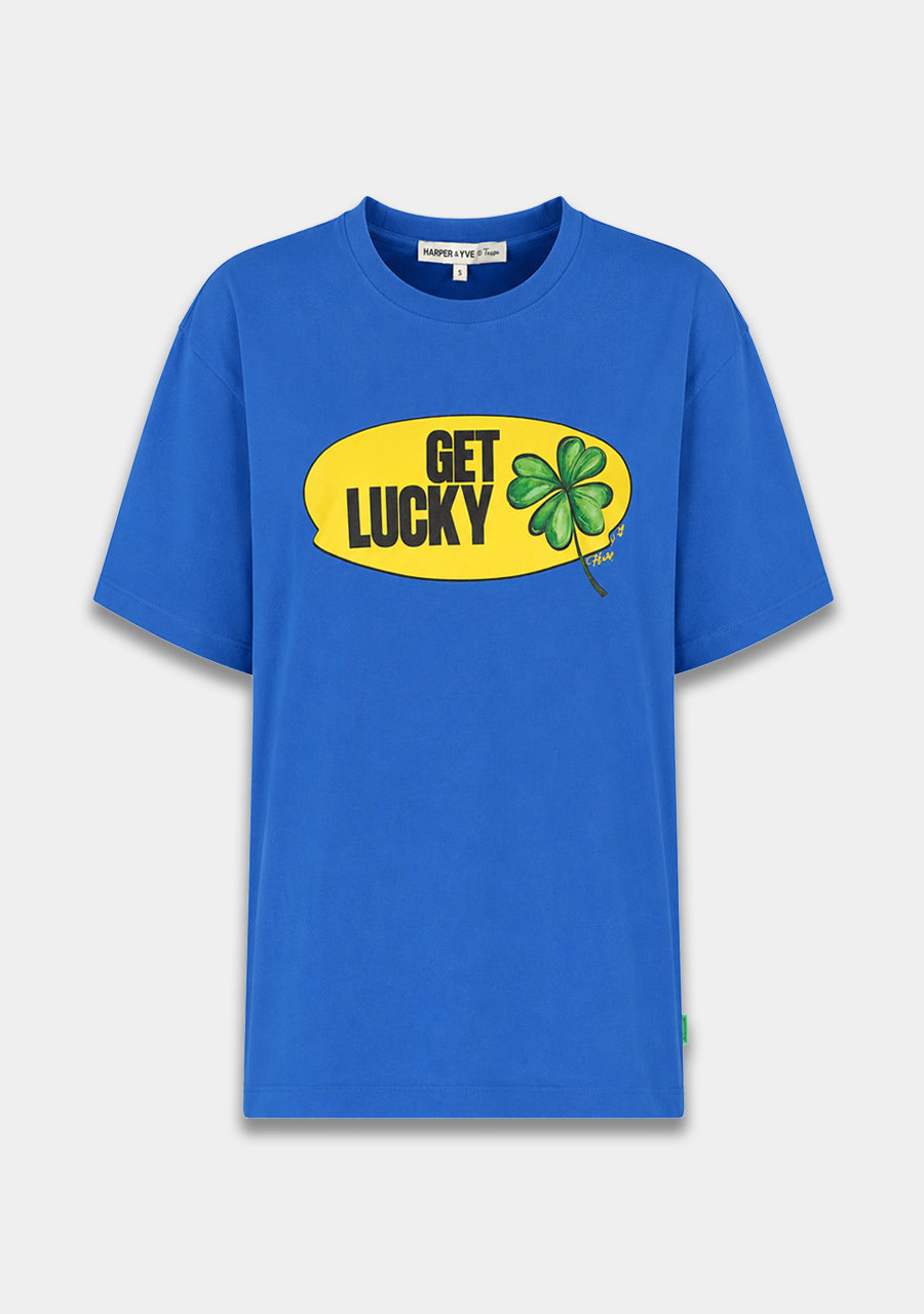 Harper & Yve Tessa van Montfoort Lucky Tshirt blauw