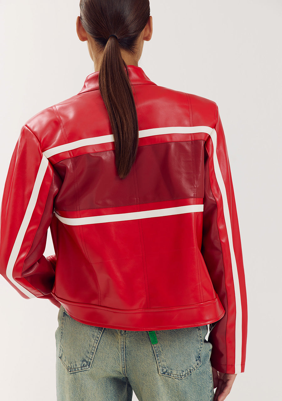 Harper and Yve Tessa van Montfoort Bikerjas rood