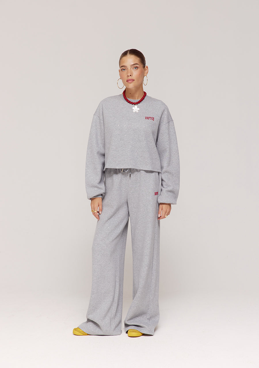 Harper & Yve Darcy Glitter trui grijs