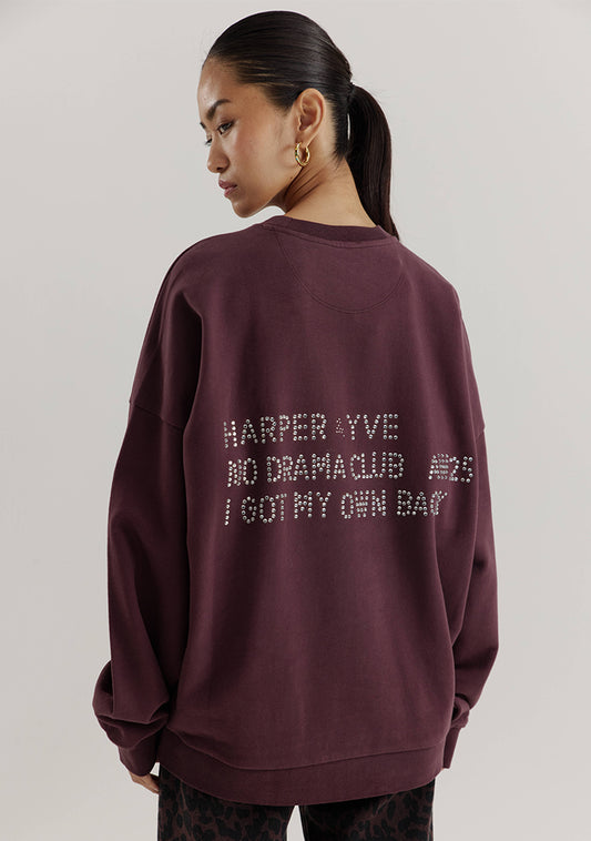 Harper & Yve Rhinestones trui bruin