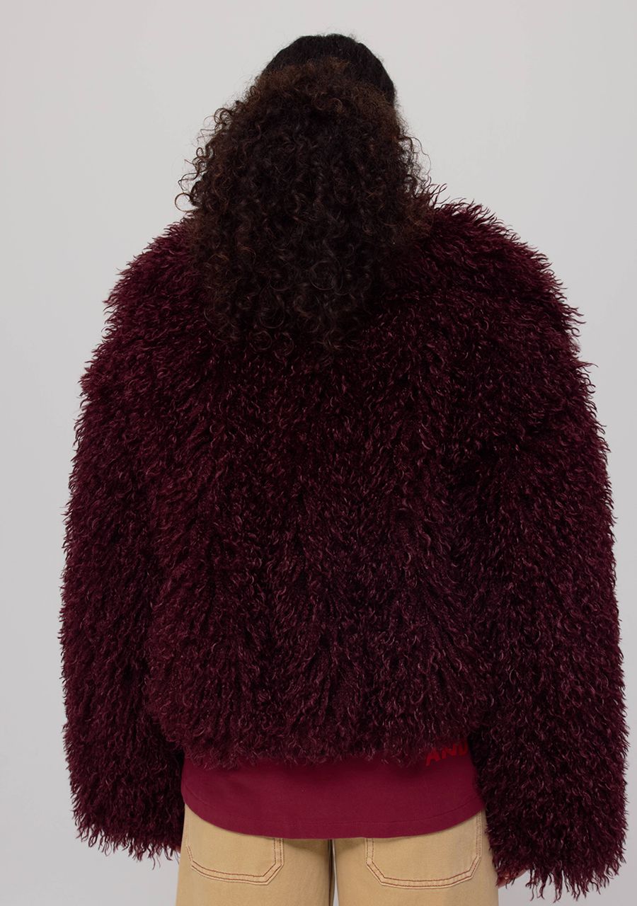 Harper and Yve Stacy Faux Fur bordeaux