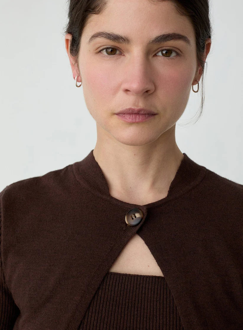 Laagam Gala Brown Knitted Top