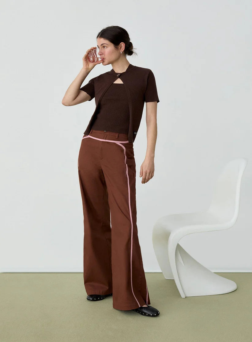 Laagam Gala Brown Knitted Top