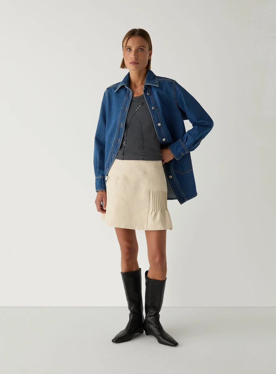 Laagam - No Boyfriend Blouse Denim