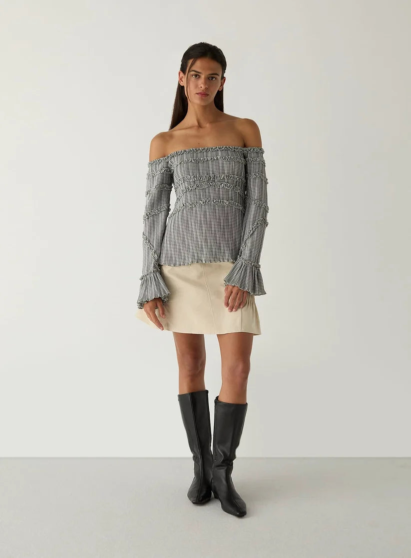 Laagam - Petra Check textured blouse