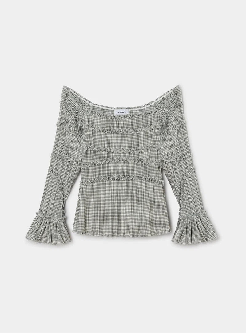 Laagam - Petra Check textured blouse