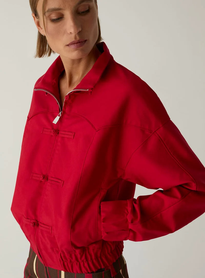 Laagam - Sylvie Red Bomber Jacket