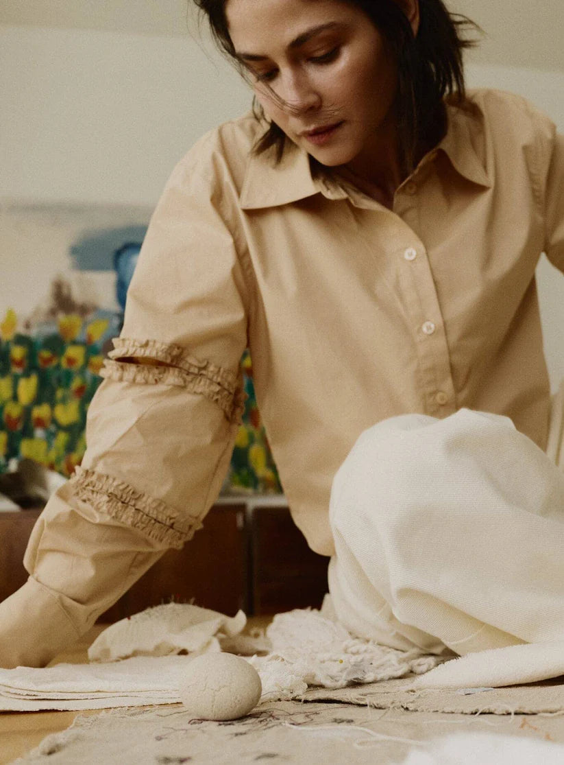 Laagam - Muna Cut-Out Shirt Sand