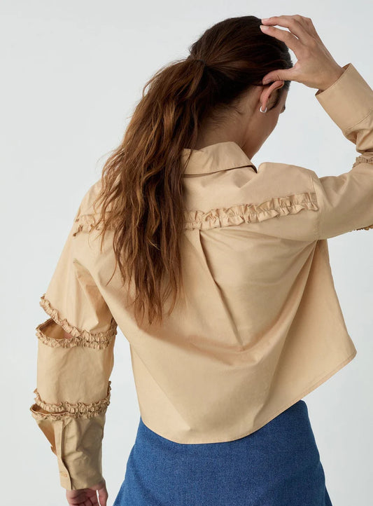 Laagam - Muna Cut-Out Shirt Sand
