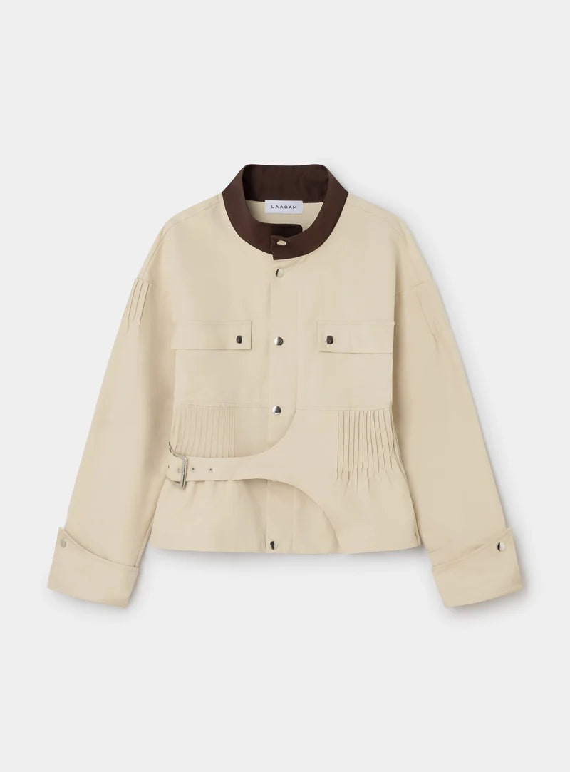 Laagam - Orly Ecru Jacket with pleats