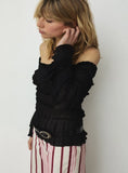 Load image into Gallery viewer, Laagam - Petra Black textured blouse
