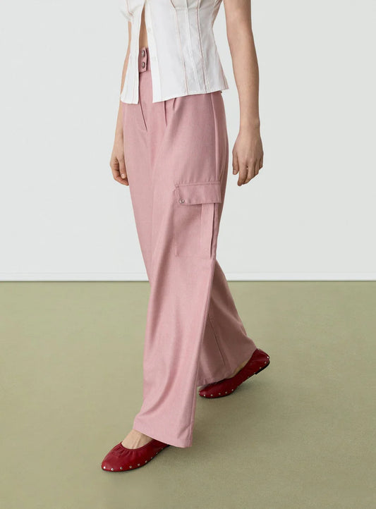 Laagam - Tirsa Pink Cargo Pants