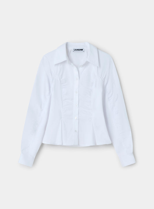 Laagam - Belleville Blouse met Ruches - Valt Klein